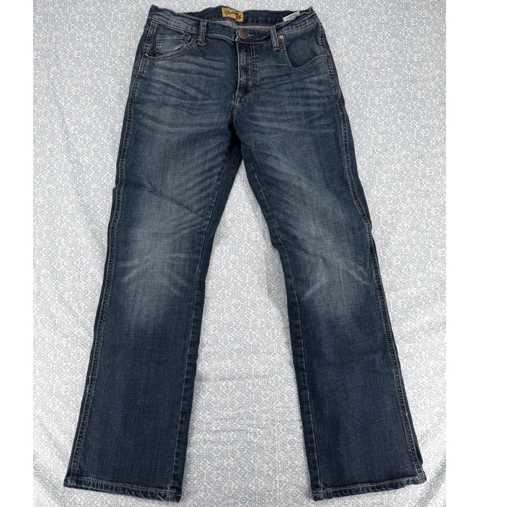 Wrangler 20X No 42 Vintage Bootcut Jeans Mens 31X30 Dark Wash Stretch 42MWXBT